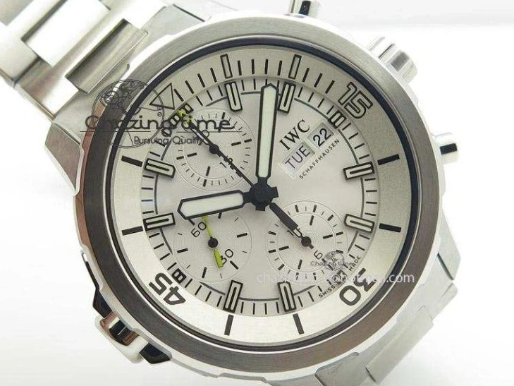 MIROTIME 0323 Versatile Aquatimer Chrono IW376803 V6F 1:1 Best Edition White Dial On SS Bracelet A 7359
